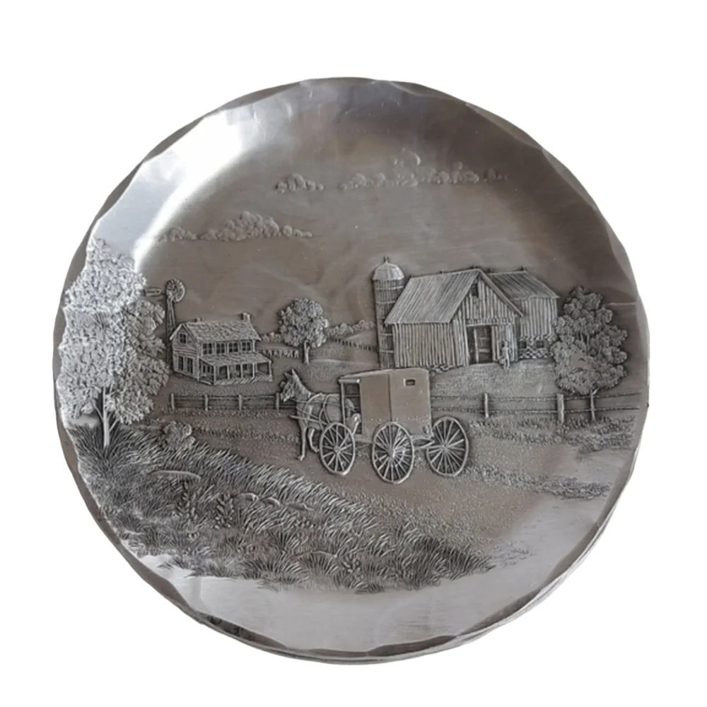 Wendell August Hammered Aluminum Coming Home Coasters Set of 2
